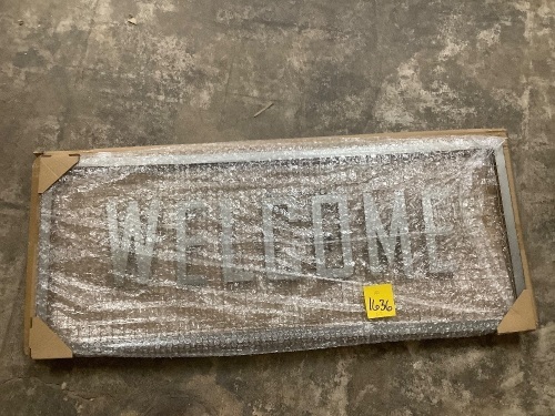 Metal Welcome Sign - Lot 1636