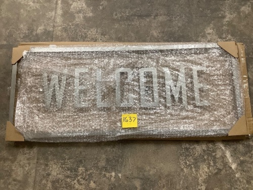 Metal Welcome Sign - Lot 1637