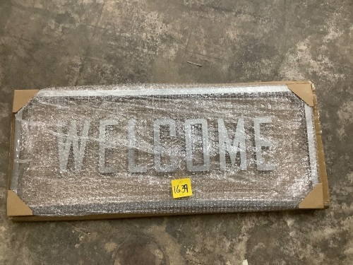 Metal Welcome Sign - Lot 1639
