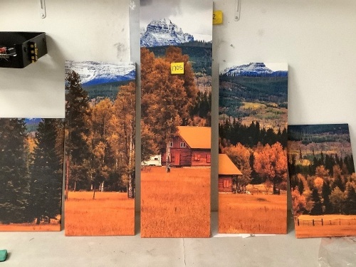 5 Pcs Canvas Farm Painting - Lot 1705a