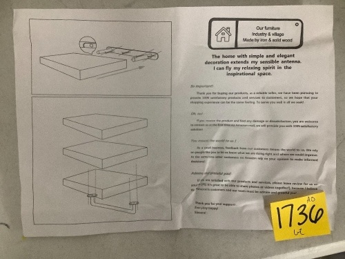 3-Tier Wood Shelf - Lot 1736