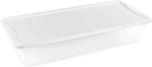 Homz Snaplock Clear Storage Bin with Lid, Large-41 Quart, White, 2 Pack - Lot 1756