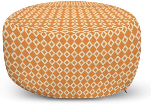 Lunarable Orange Ottoman Pouf - Lot 1766