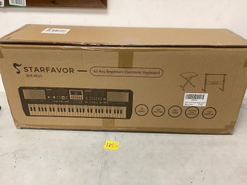 61 Key Beginners' Electronic Keyboard Piano w/ LCD Display - Lot 1857