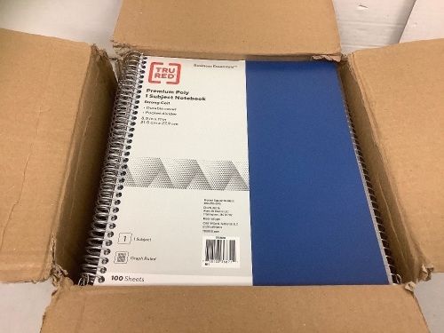 Box of 11 TruRed Notebooks, Appears New - Lot 34