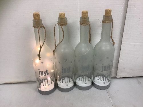Lot of (4) Lighted Bottles, Works, Appears New - Lot 128