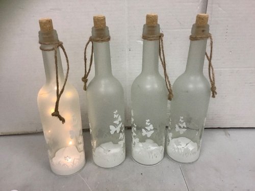Lot of (4) Lighted Bottles, Works, Appears New - Lot 178