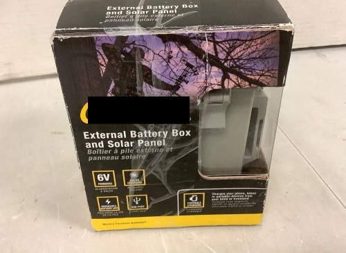 External Battery Box & Solar Panel, Untested, Appears New - Lot 187