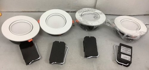 Set of 4 LED Recessed Lights, Appears new - Lot 189