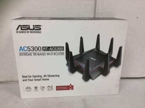 Asus Extreme Tri Band Wifi Router, Powers Up, Appears new - Lot 191