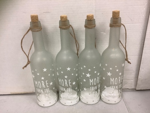 Lot of (4) Lighted Bottles, Works, Appears New - Lot 215