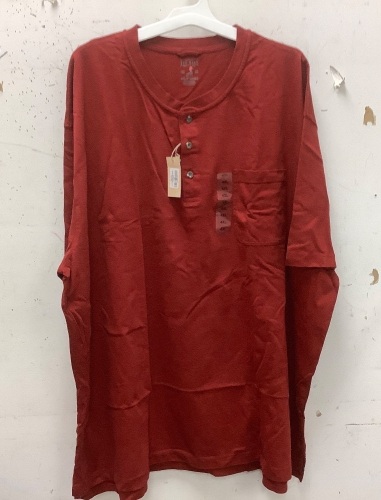 RedHead Mens Henley TShirt, 4XL, New - Lot 246