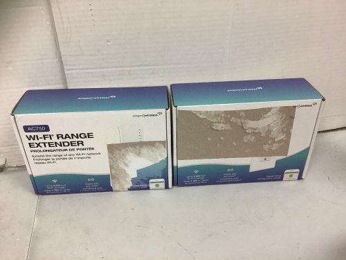 Lot of (2) Amped Wireless WiFi Range Extender, Powers Up, Appears new - Lot 303