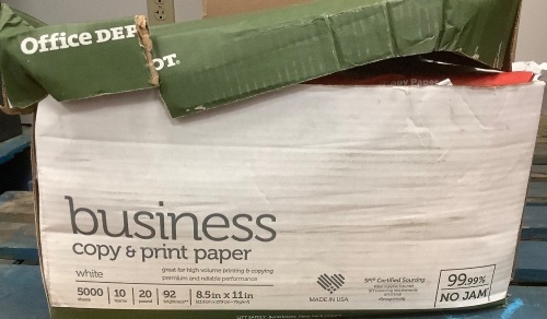 5,000 Sheets 8.5x11" Copy Paper, E-Commerce Return - Lot 320