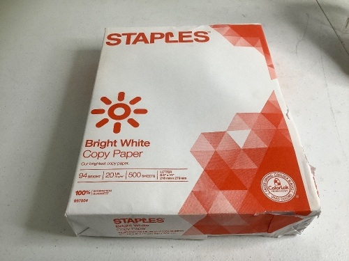 500 Sheets Bright White Copy Paper, Appears New - Lot 362