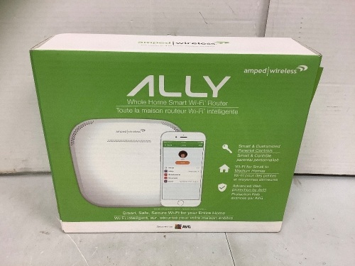 Amped Wireless Ally Whole Home Smart Wifi Router, Powers Up, E-Commerce Return - Lot 433