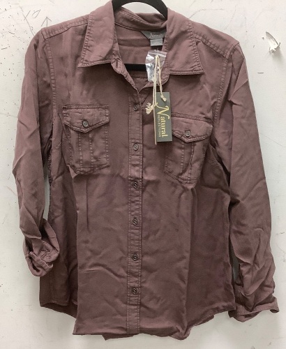 Natural Reflections Womens Button Down Shirt, M, New - Lot 463
