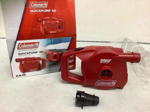 Coleman Quickpump 4D, E-Comm Return - Lot 504