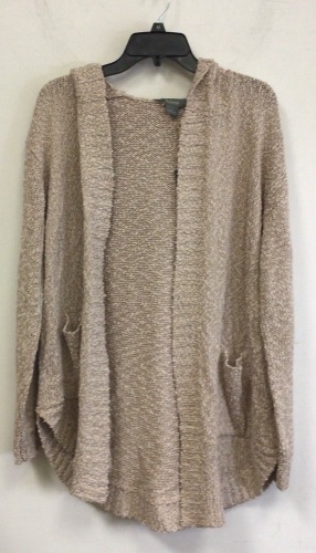 Women's Hooded Cardigan, L, Has Hole, E-Commerce Return - Lot 982