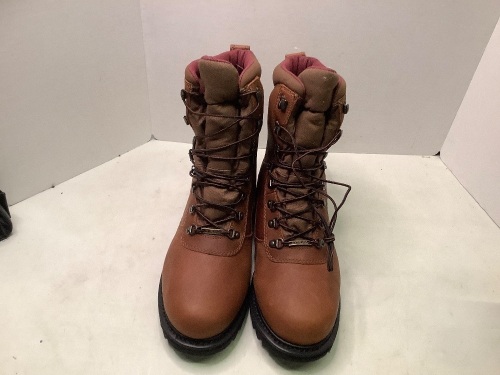 Men's Leather Work Boots, 12, Ecommerce Return - Lot 158