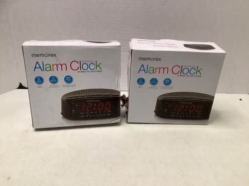 Lot of (2) Memorex Alarm Clock, Untested, Ecommerce Return - Lot 331