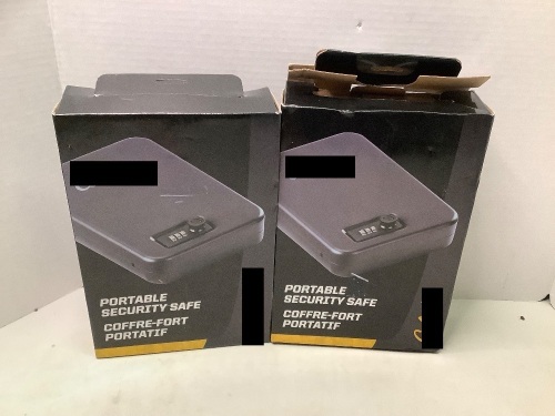 Lot of (2) Portable Security Safe, 1 Missing Pieces, Ecommerce Return - Lot 367