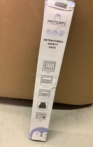 Momcozy Retractable Safety Gate, Appears New, Box Damaged - Lot 369
