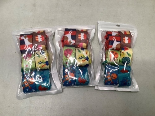 Lot of (3) Silicone Pacifier Clip, 6 Pieces, Appears New - Lot 615