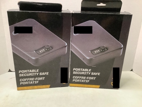 Lot of (2) Portalbe Security Safe, Untestsed, Ecommerce Return - Lot 695
