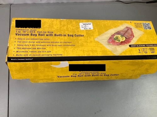 Commercial Grade Vacuum Bag Roll with Build in Bag Cutter, Appears New - Lot 796