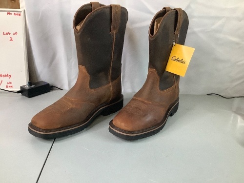 Men's Leather Work Boots, 9, Appears New - Lot 799
