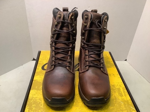 Roughneck Plain Toe Leather Work Boots, Men's 9.5, Appears New - Lot 819