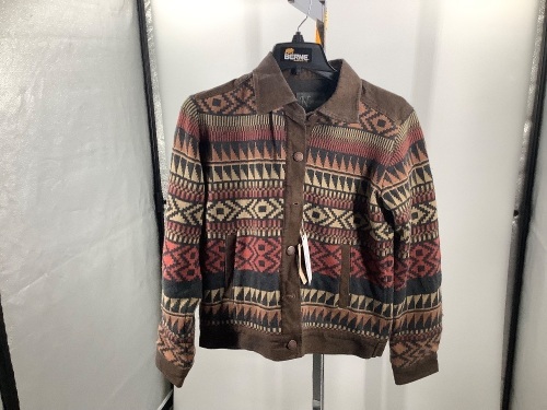 Natural Reflections Pecan Brown Sweater Jacket, Small, Appears New - Lot 887