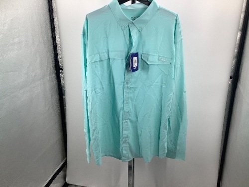 HUK Tide Point Woven Solid Long Sleeve Shirt, XXL, Appears New - Lot 927