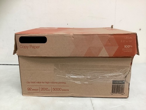 5000 Sheets Legal (8.5x14") Copy Paper, Appears New - Lot 56