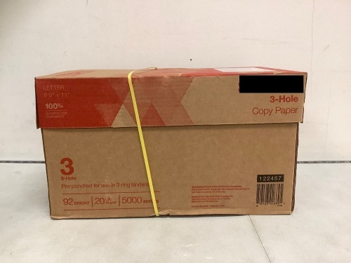 5000 Sheets 3-Hole Paper (8.5x11"), Appears New - Lot 97