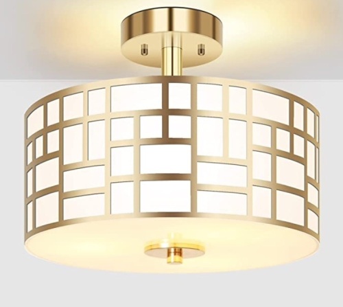 Ganiude 3-Lights Semi Flush Mount Light Fixture, Appears New - Lot 160