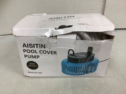 Aisitin Pool Cover Pump, Powers Up, E-Commerce Return - Lot 293