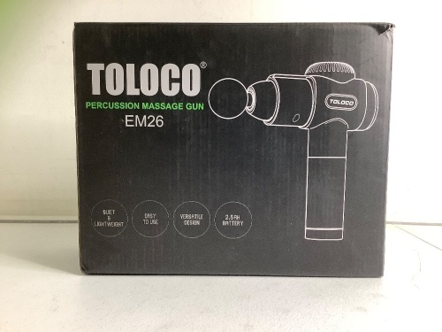 Toloco Percussion Massage Gun, Powers Up, Appears New - Lot 377
