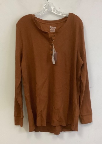 Natural Reflections Womens Thermal Henley, 1X, Appears new - Lot 799