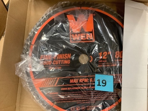 12-Inch 80-Tooth Carbide-Tipped Professional Woodworking Saw Blade - Lot 19