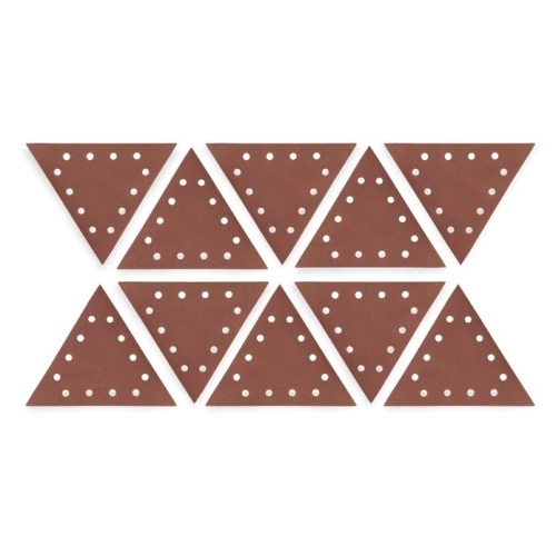 Drywall Sander 240-Grit Hook and Loop 11-1/4 Inch Triangle Sandpaper, 10-Pack - Lot 40