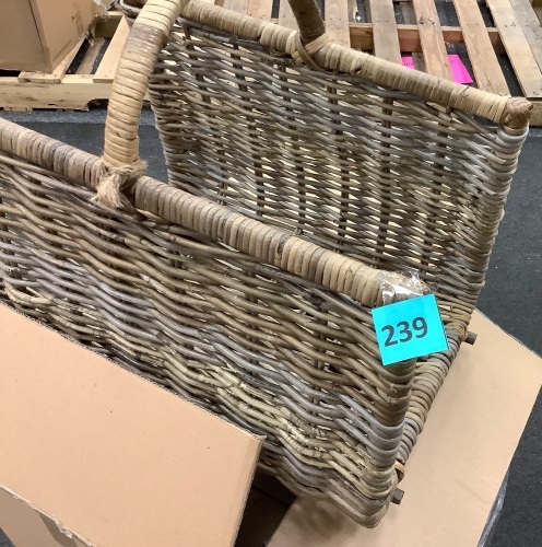 Woven Magazine Basket - Lot 239