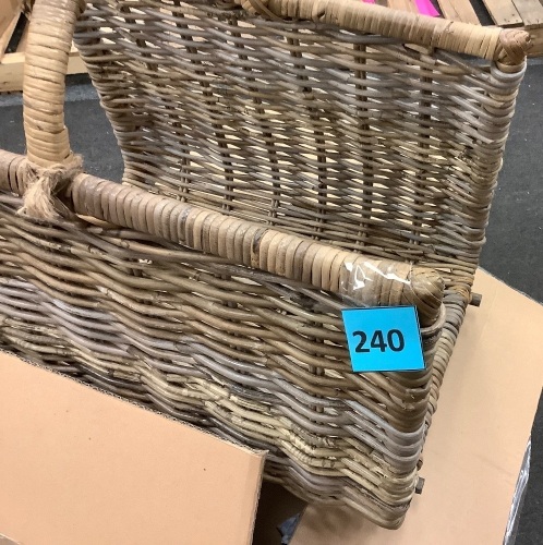 Woven Magazine Basket - Lot 240