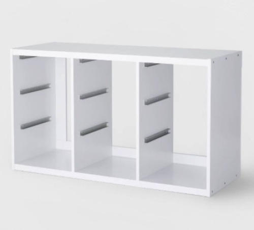 Brightroom Triple Opening Sliding Bin Frame (Bins Not Included), White, Appears New - Lot 301