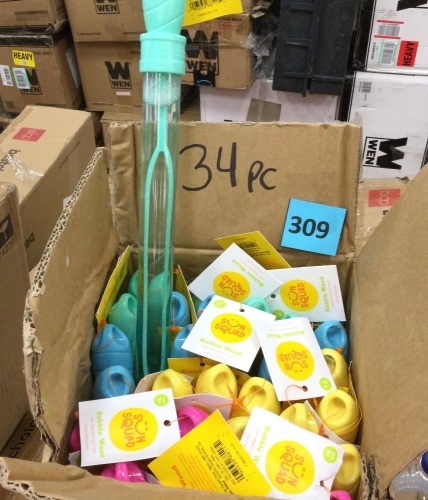 Bubble Wands, Box Of 34, Assorted Colors, Appears New - Lot 309
