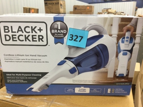 Black & Decker Cordless lithium Ion Hand Vacuum, Appears New - Lot 327