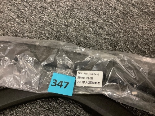 Front Fender Flare L, Black, Model JY-B-039, Appears New - Lot 347