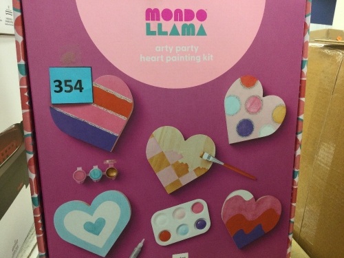 Mondo Llama Arty Party Heart Painting Kit, Appears New - Lot 354