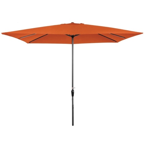 Rectangular Patio Umbrella w/ Easy Crank, UV-Resistant Fabric - 8x11ft - Lot 357